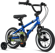 12 Inch Kids BMX Bike Boys Bicycle Training Wheels Bell Blue Age 2-4