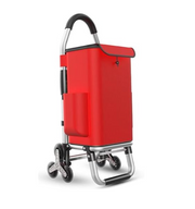 Foldable Stair Climber Shopping Cart 6-Wheel Waterproof 36L Lightweight