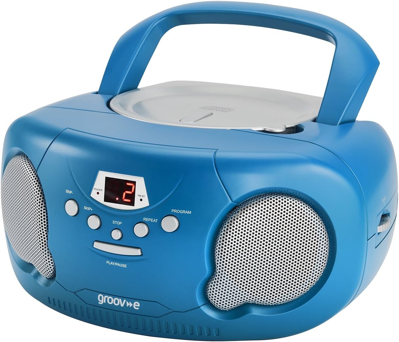 Portable Boombox CD Player with Bluetooth, Radio & Aux - Blue