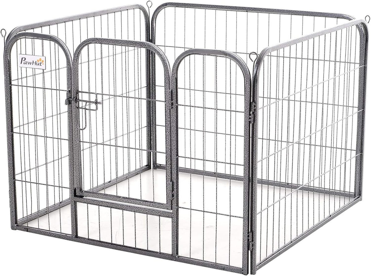 Heavy Duty Foldable Metal Pet Playpen 82x82x60cm Indoor Outdoor Kennel