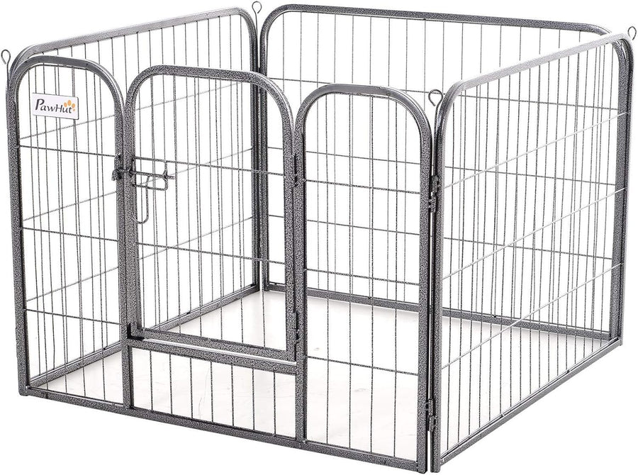 Heavy Duty Foldable Metal Pet Playpen 82x82x60cm Indoor Outdoor Kennel