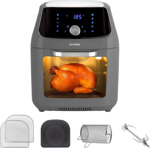 16L Air Fryer Oven Rotisserie 1800W 10 Presets Touchscreen Window