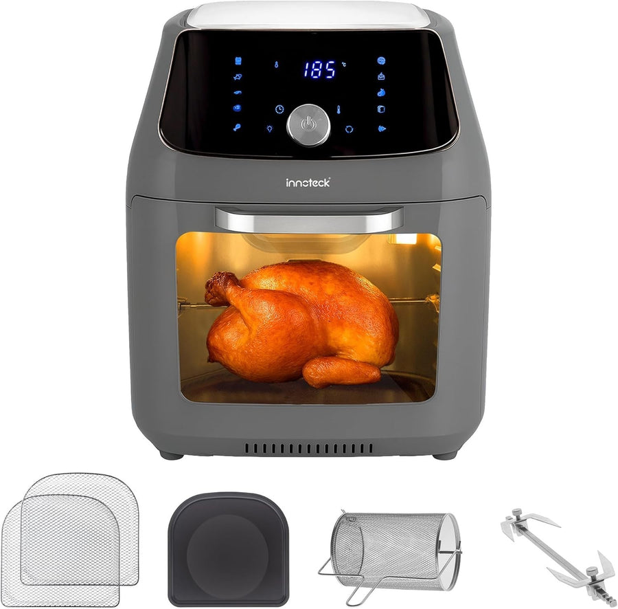 16L Air Fryer Oven Rotisserie 1800W 10 Presets Touchscreen Window