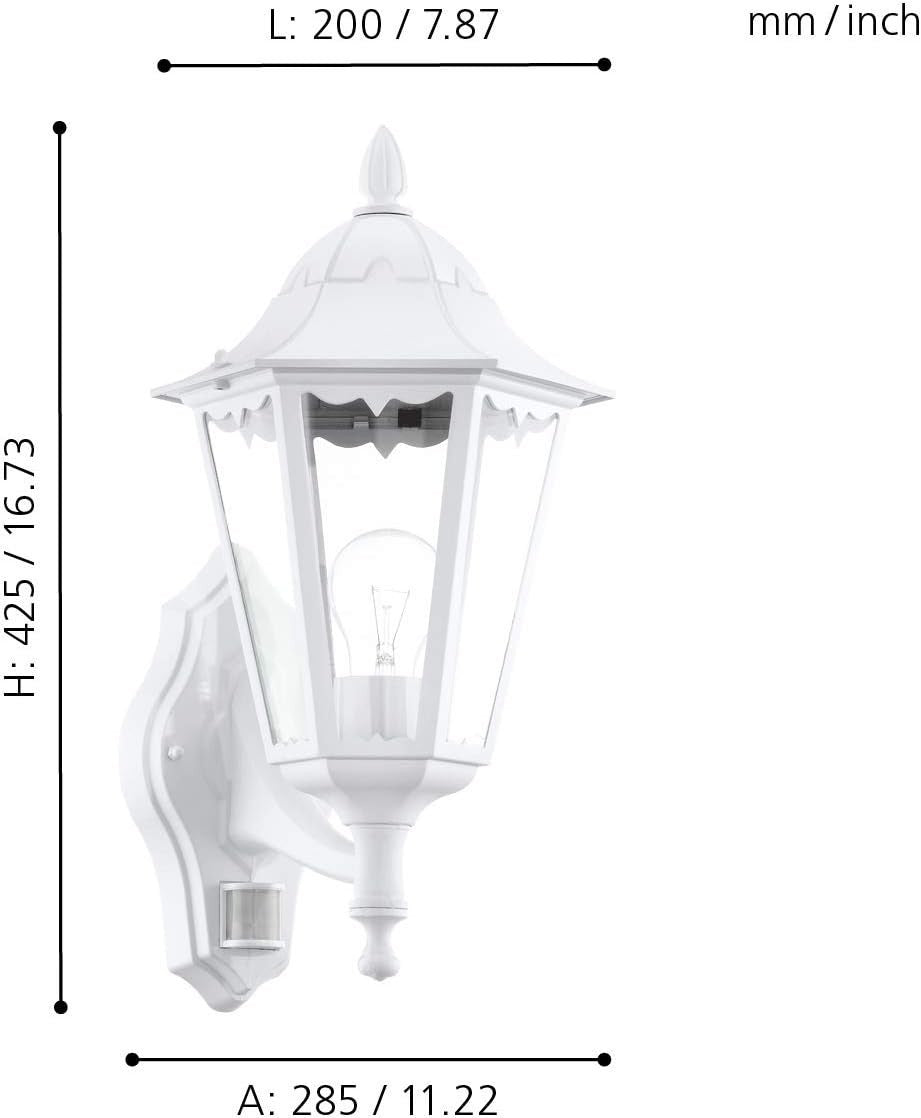 Outdoor Wall Light White Cast Aluminium Motion Sensor