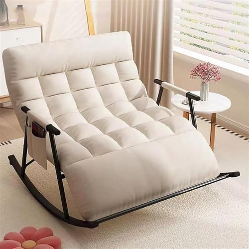 Oversized Comfy Rocking Recliner Chair Indoor Wide Padded Seat Lounge