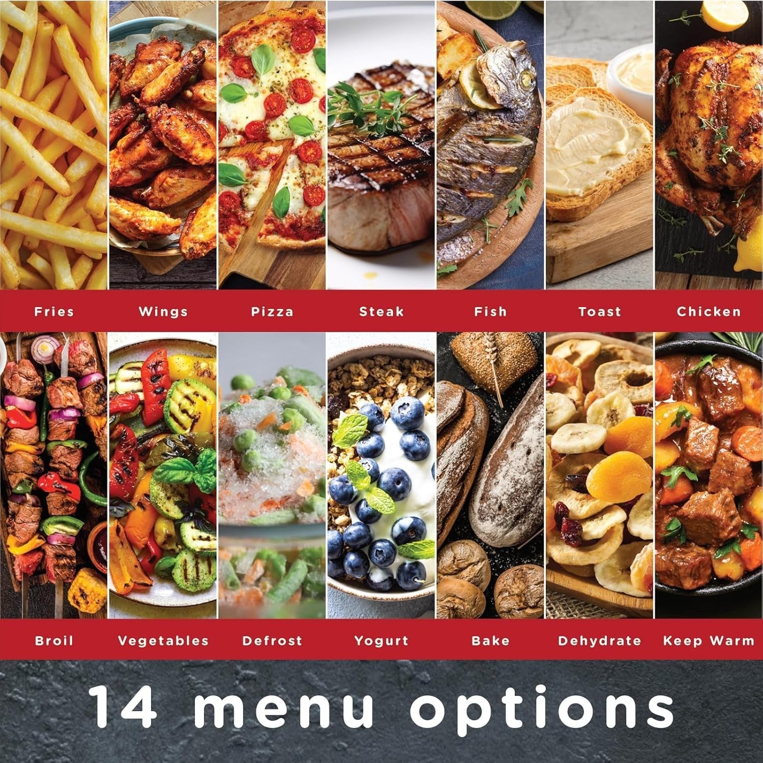 15L Air Fryer Oven with Rotisserie | 14 Presets | Dehydrate | Oil-Free Cooking