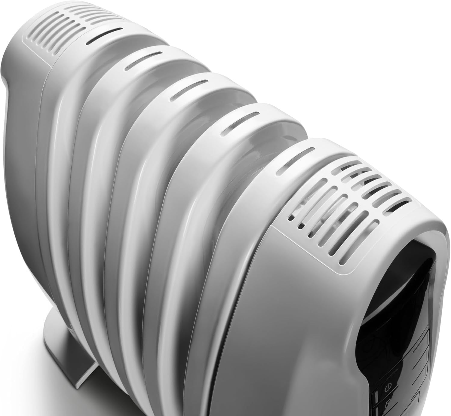 500W Oil Filled Radiator Electric Heater White Portable Floor Heater