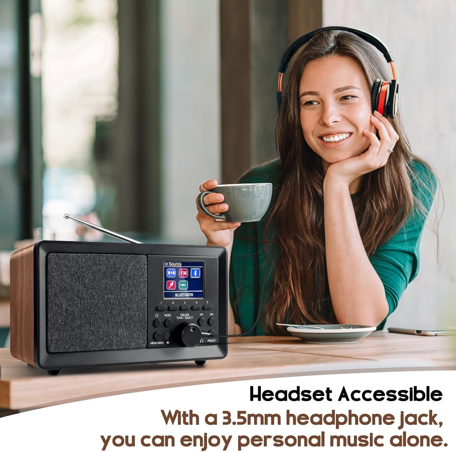 DAB/DAB+ FM Digital Radio Bluetooth Retro Alarm USB AUX