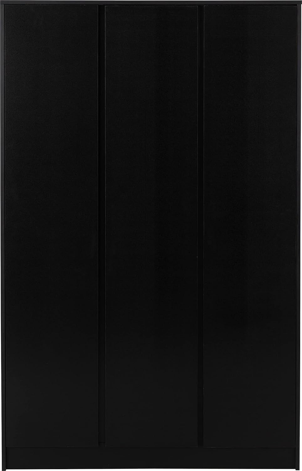 Black 3 Door Wardrobe with Drawers & Rail – Modern Bedroom Storage Unit