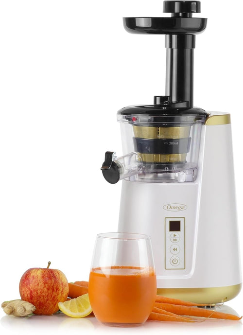 Cold Press Slow Masticating Juicer Vertical Extractor 45–65 RPM White