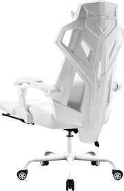 Ergonomic Mesh Gaming Chair Recliner w/ Footrest Lumbar