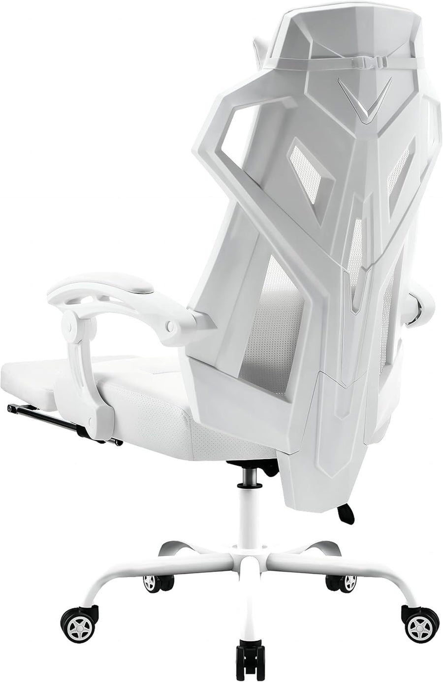 Ergonomic Mesh Gaming Chair Recliner w/ Footrest Lumbar