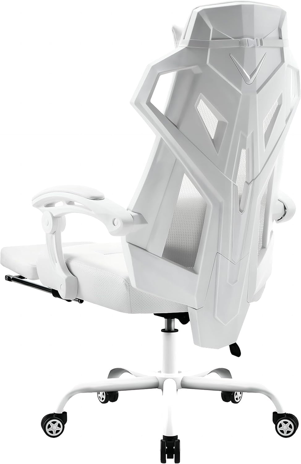 Ergonomic Mesh Gaming Chair Recliner w/ Footrest Lumbar