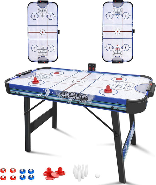48 Inch Foldable Air Hockey Table 3 in 1 Arcade Game LED Score Kids Adults