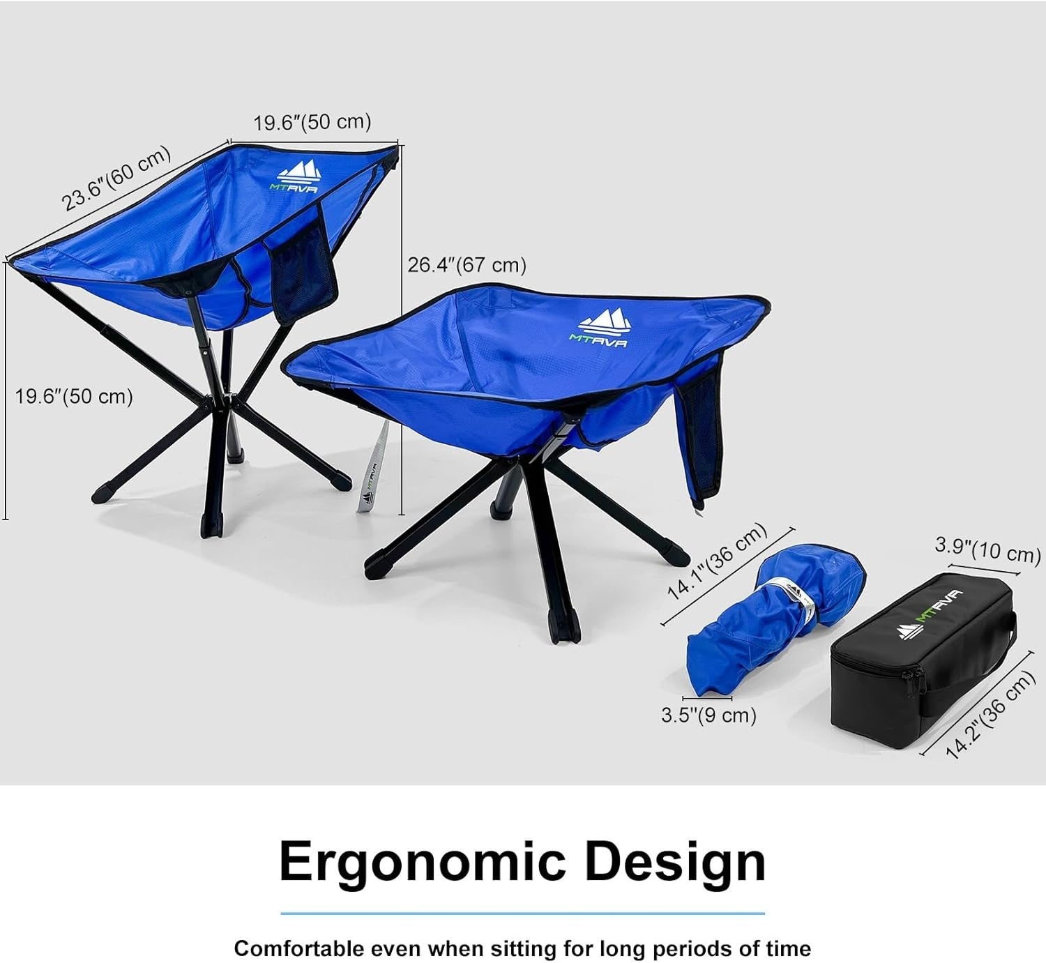Lightweight Folding Camping Chair - Portable, Compact, Easy Carry, No Setup