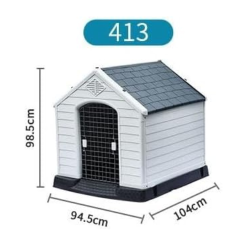 Weatherproof Plastic Pet Kennel Indoor Outdoor Durable Shelter 75x56x66cm