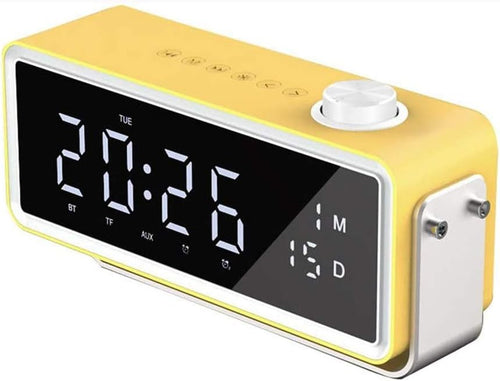 Bluetooth Alarm Clock Speaker FM Radio Dual Alarm LED Display Sleep Timer