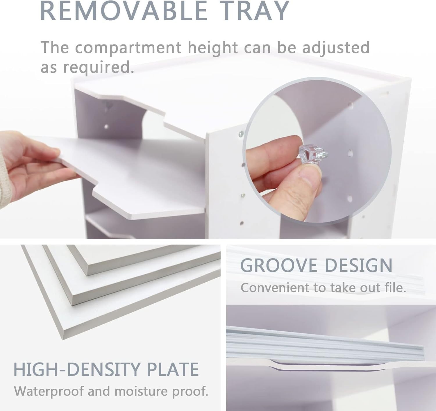 7-Tier Desktop File Organizer with Removable Shelves | A4 Paper Holder