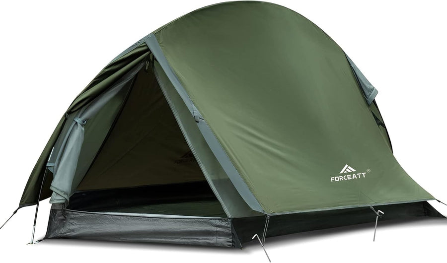 1-2 Man Ultralight Waterproof Camping Tent 2 Door Backpacking