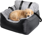Dog Car Booster Seat Plush Travel Bed Safety Leash Waterproof 16kg