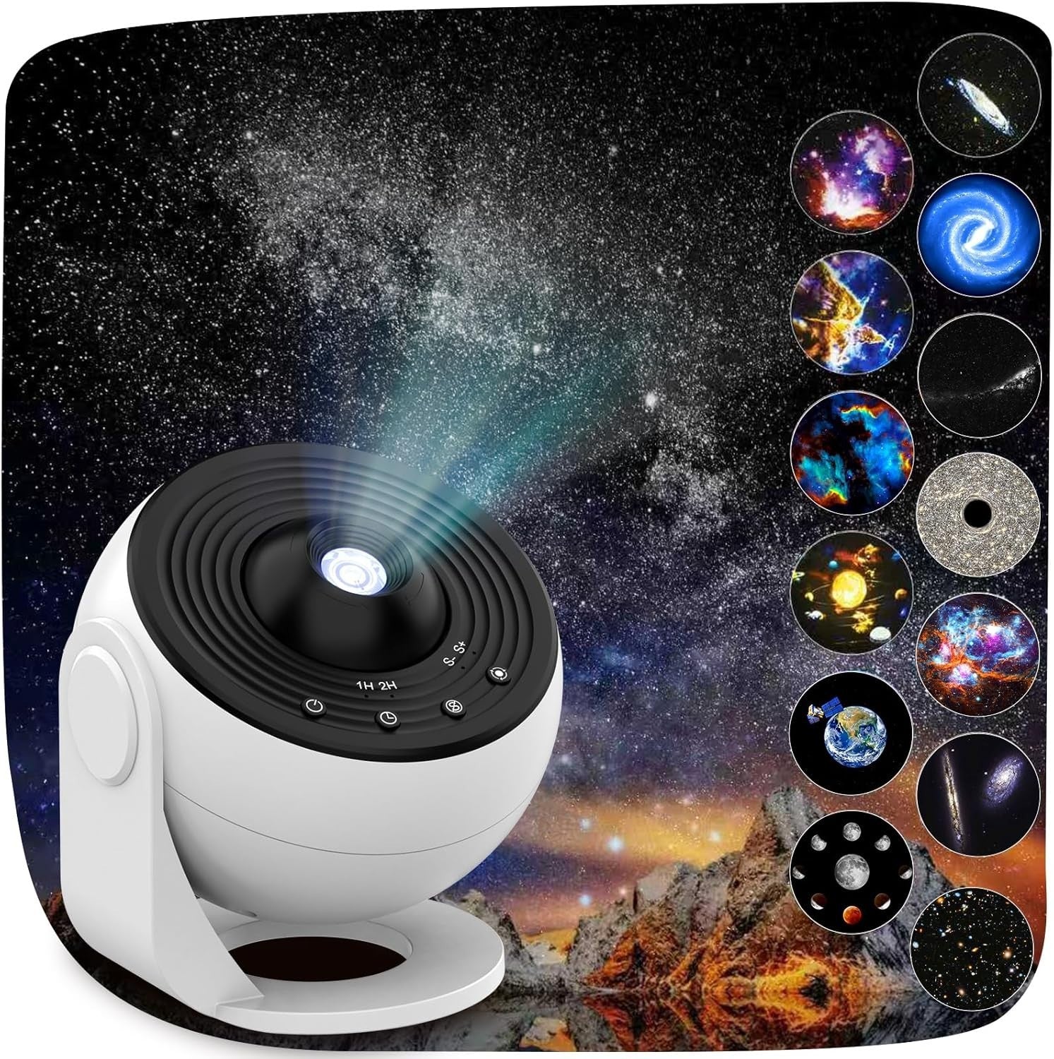 Planetarium Star Projector 12 Film Discs 3D Galaxy Nebula Night Light