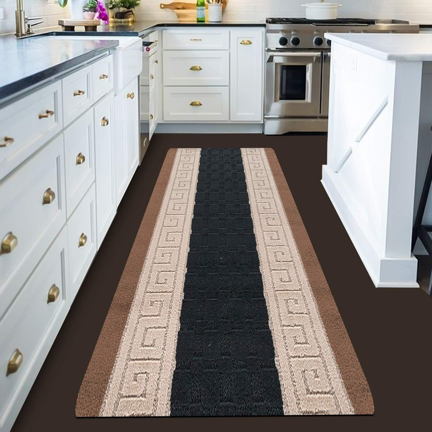 Non Slip Hallway Runner Rug 80x300cm Waterproof Heavy Duty Long Floor Mat