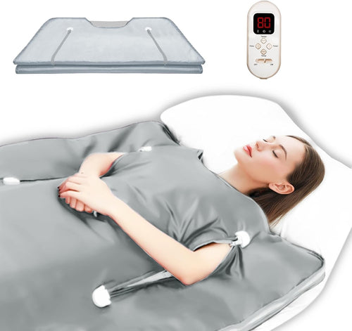 Far Infrared Sauna Blanket – Portable Home Detox Wrap, 113–176℉, 30–60 Min Timer