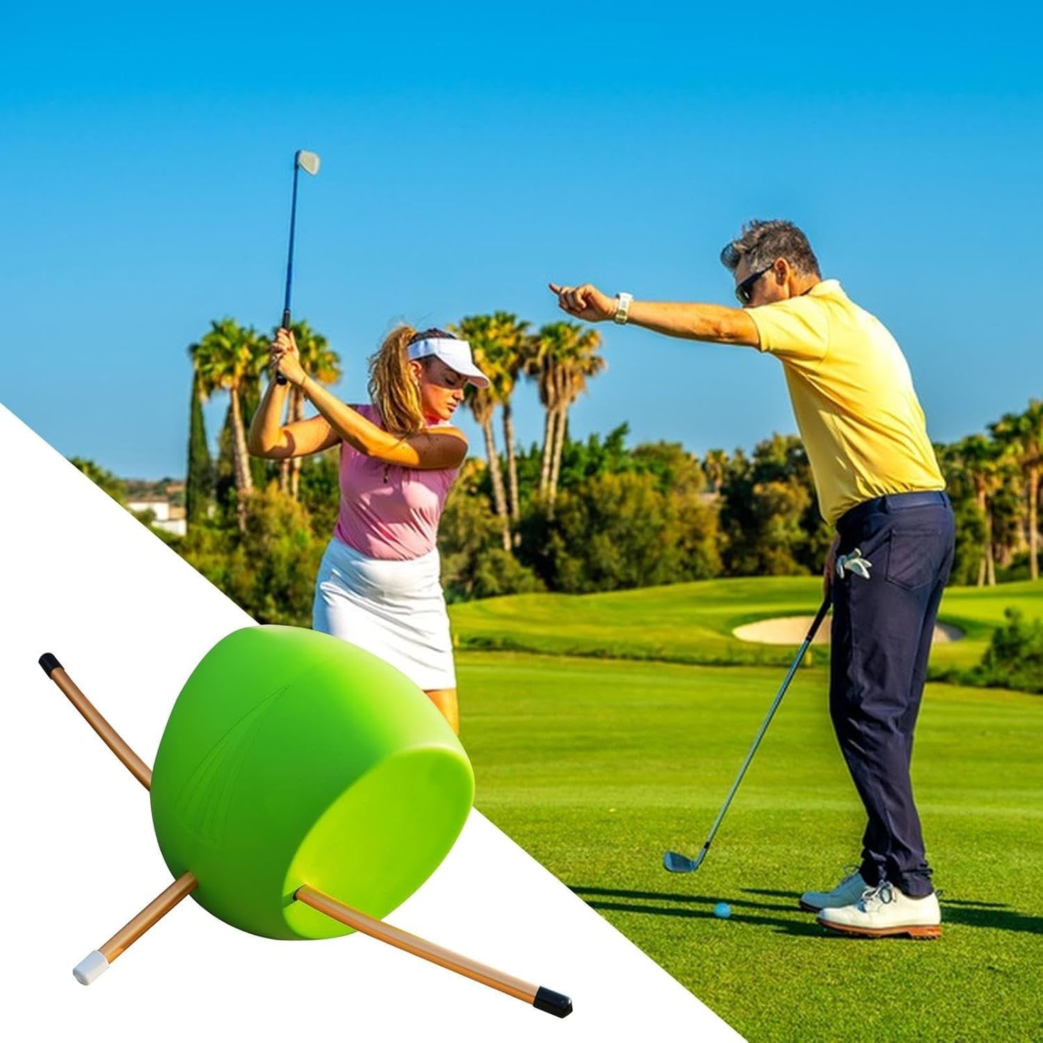 Golf Swing Trainer Arm Connector Ball Hand Position Aid