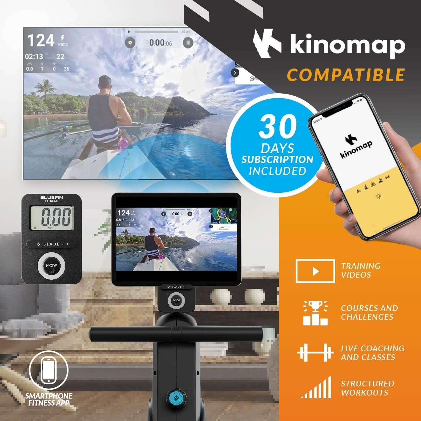 Foldable Magnetic Rowing Machine Quiet 8-Level Resistance LCD App Home Rower