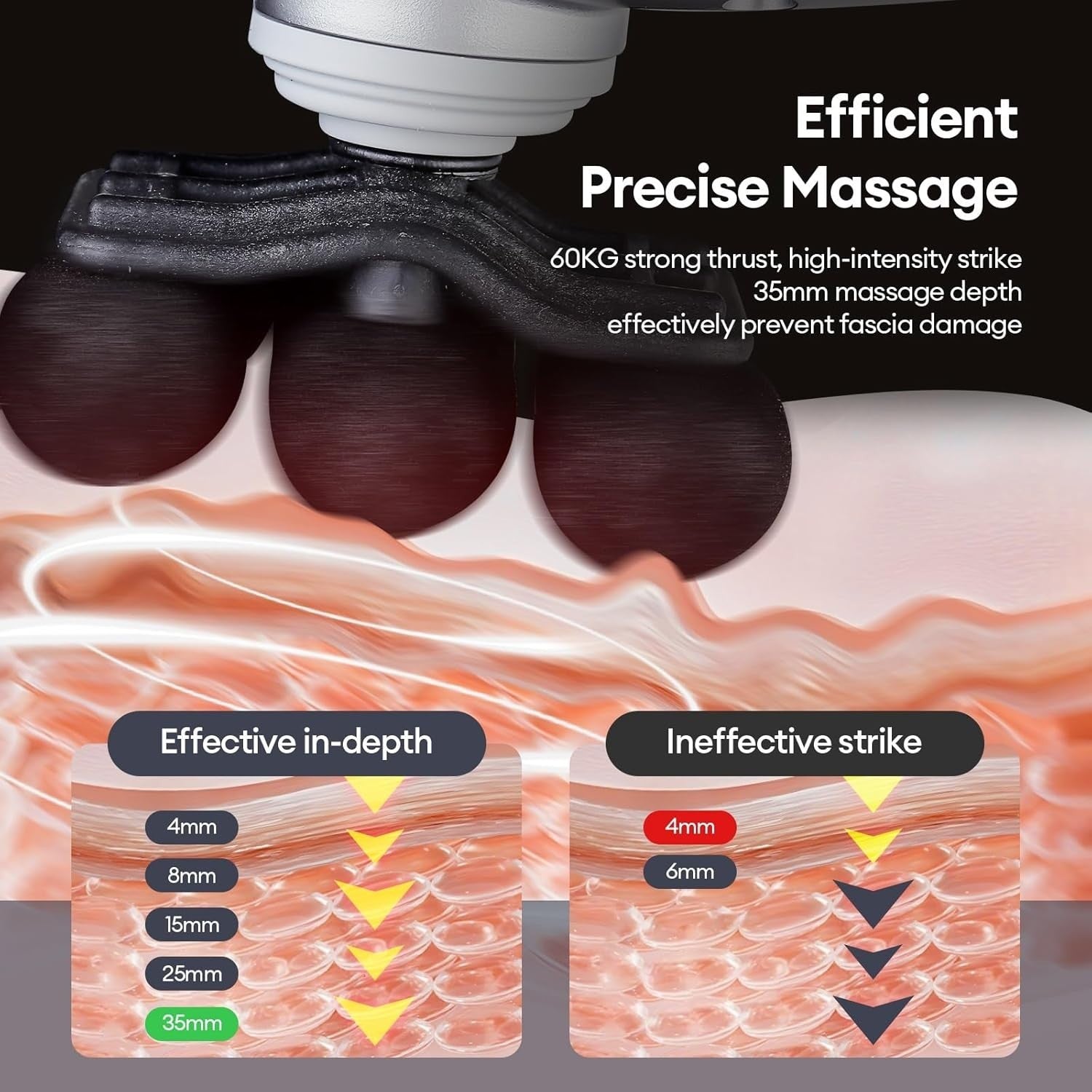 30 Head Deep Tissue Massage Gun Full Body Muscle Relief LCD Red Light