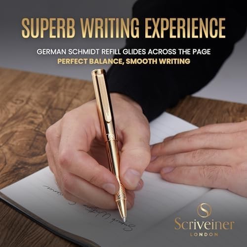 Gold Rollerball Pen Heavy Pocket Pen Luxury EDC Writing Gift Set