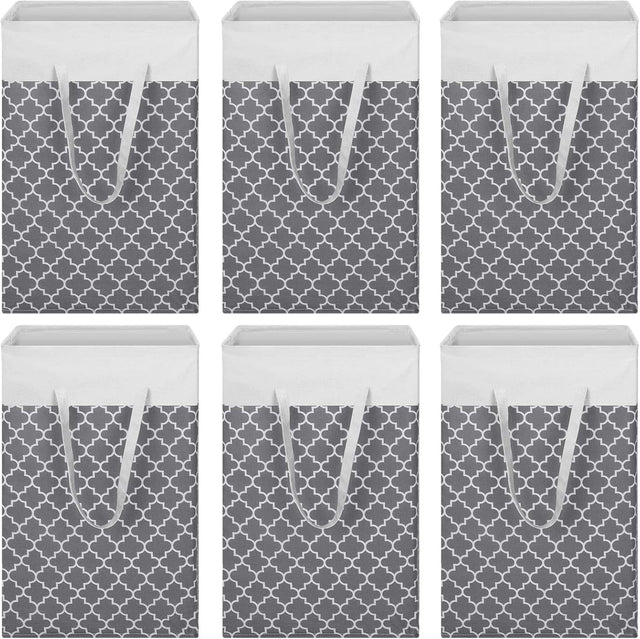 6pcs Foldable Laundry Hampers Waterproof Baskets with Handles for Bedroom Toy