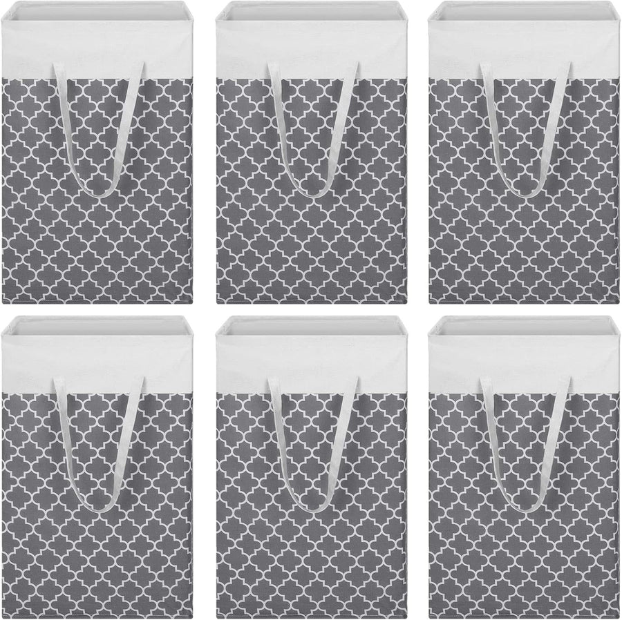 6pcs Foldable Laundry Hampers Waterproof Baskets with Handles for Bedroom Toy