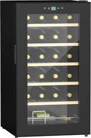 24 Bottle Wine Cooler Fridge Glass Door LED Touch Control Freestanding