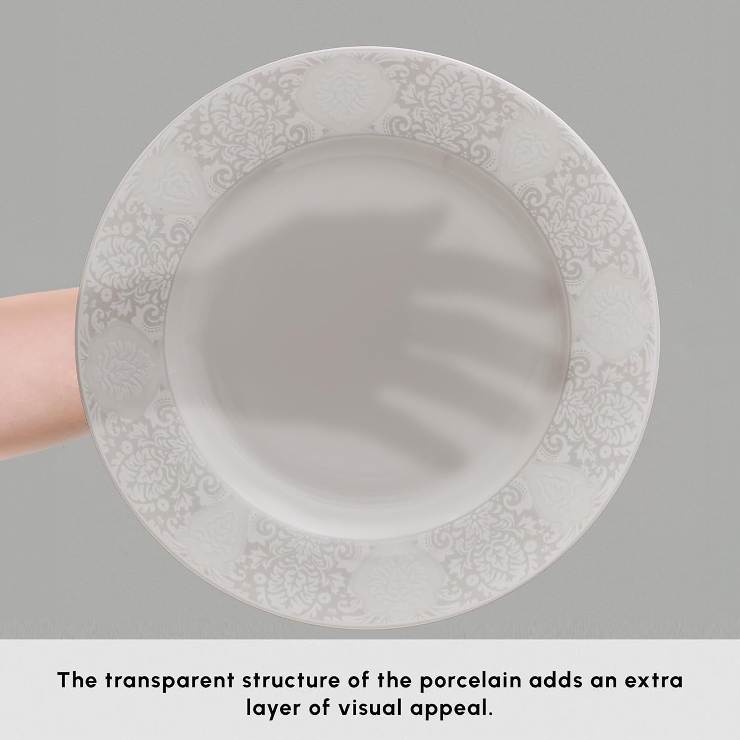 53pc Bone China Dinner Set for 12 White Plates Bowls Elegant Tableware