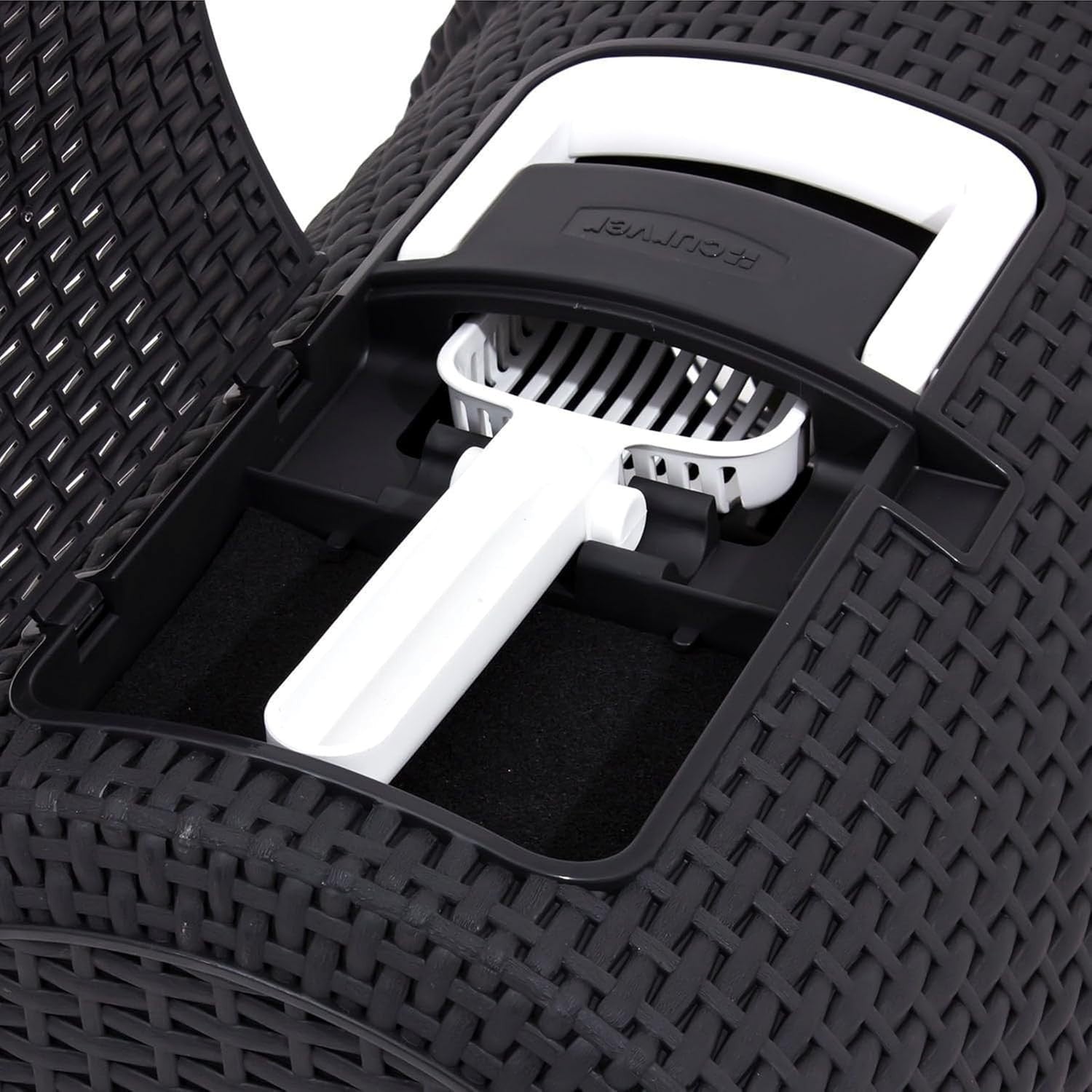 Covered Cat Litter Box Drawer System Odor Filter Scoop Easy Clean