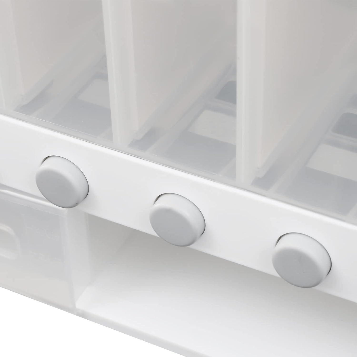 10KG 6 Compartment Cereal Dispenser Transparent Rice Grain Storage Bin
