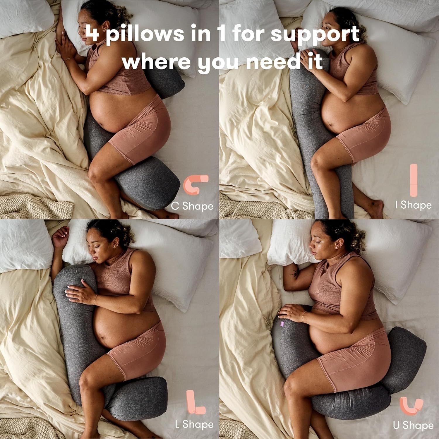 Pregnancy Pillow Cooling Adjustable Maternity Belly Back Leg Support