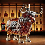 Bull Statue Whisky Decanter Glass Bottle Luxury Bar Display Gift