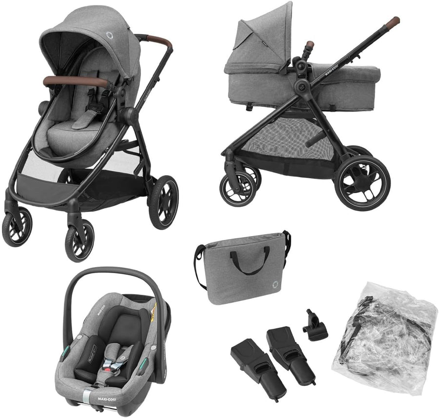 3in1 Baby Pram Travel System Pushchair i-Size Car Seat Foldable 22kg