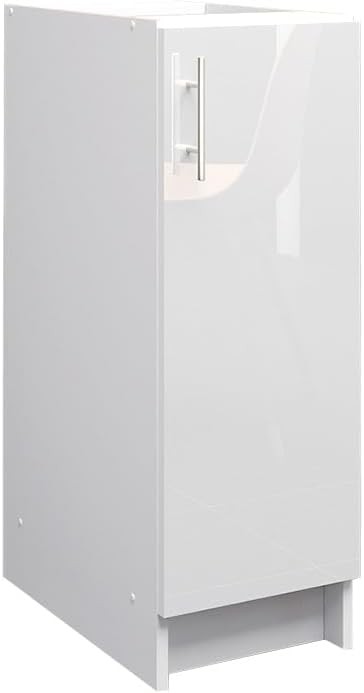 Modern 300mm White Gloss Kitchen Base Cabinet Cupboard Storage Unit