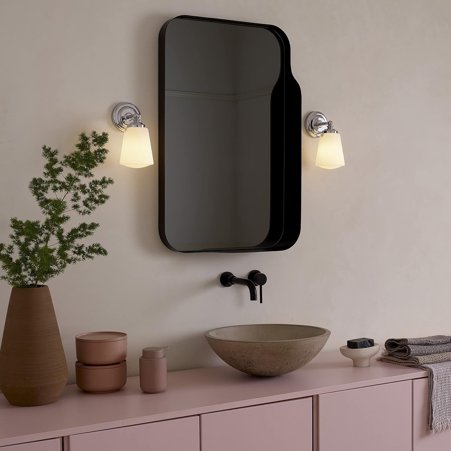 Polished Chrome Bathroom Wall Light Sconce | Dimmable E14 LED Fixture