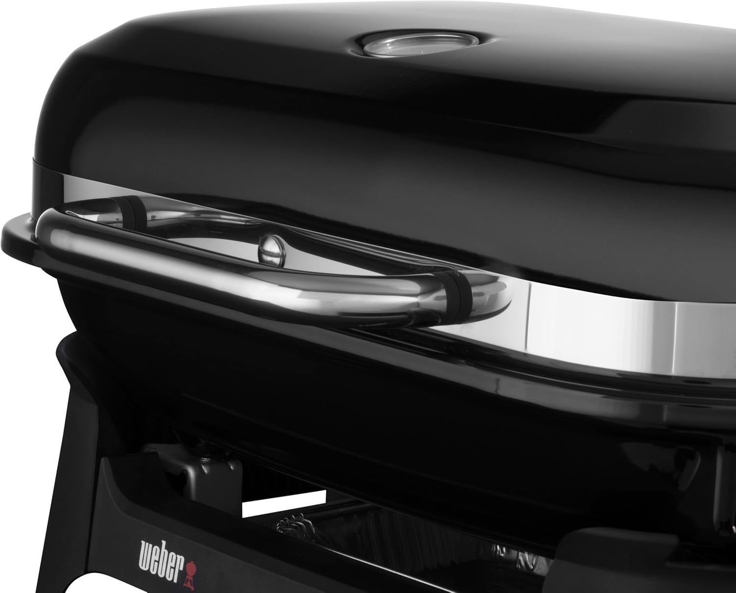 Portable Electric BBQ Grill High Heat Sear Smoke Steam 43x32cm Compact Black