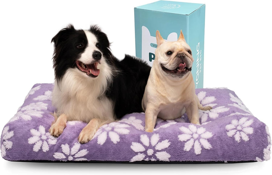 XL Dog Bed 104x71cm Washable Crate Mattress Purple