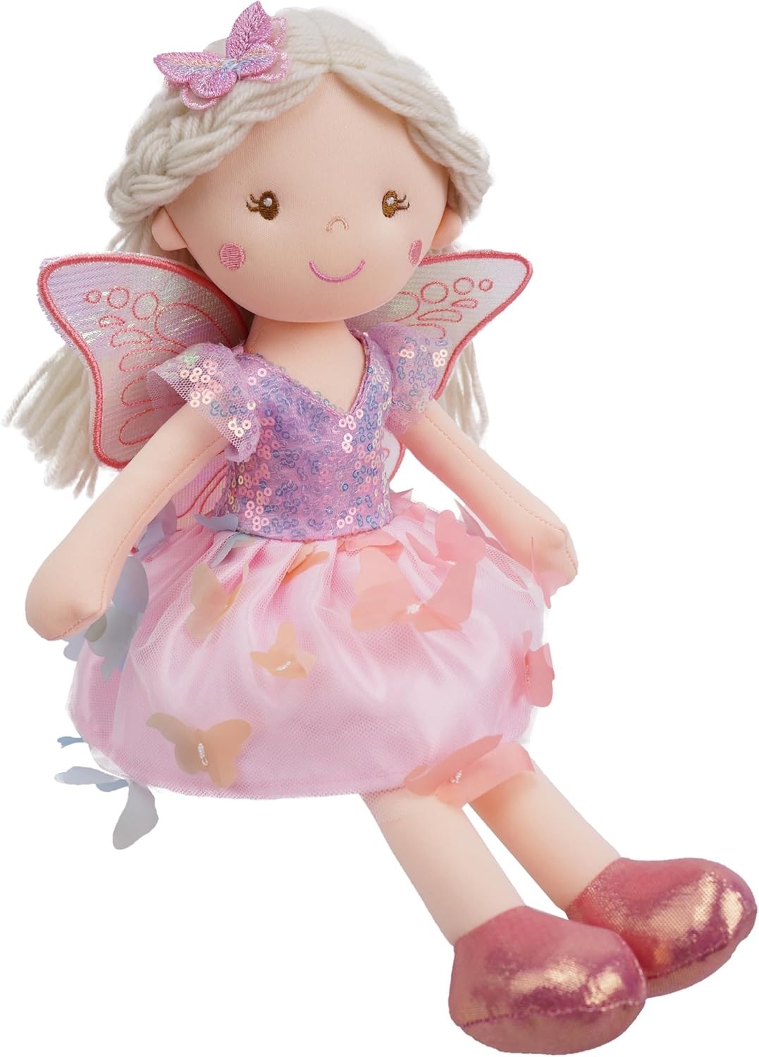 Soft Fairy Doll 38cm Plush Toy Butterfly Skirt Wings Toddler Gift