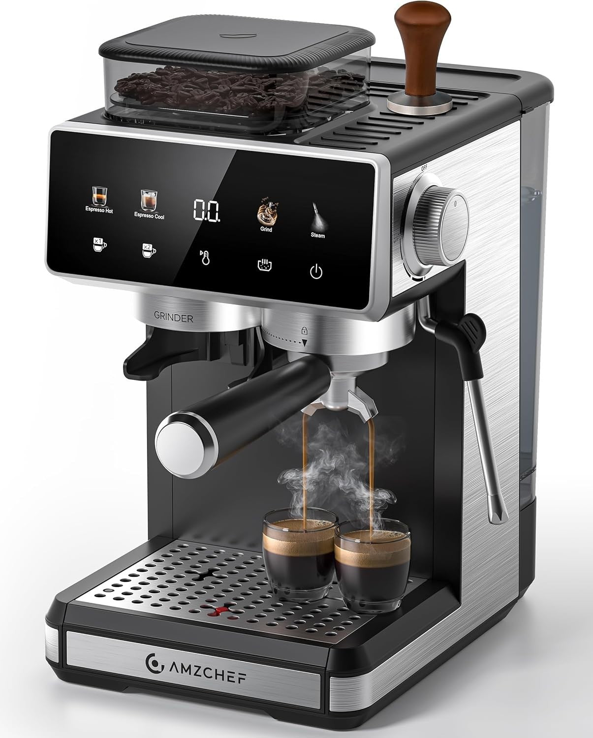 20-Bar Bean-to-Cup Espresso Machine | Built-In Grinder | Touchscreen