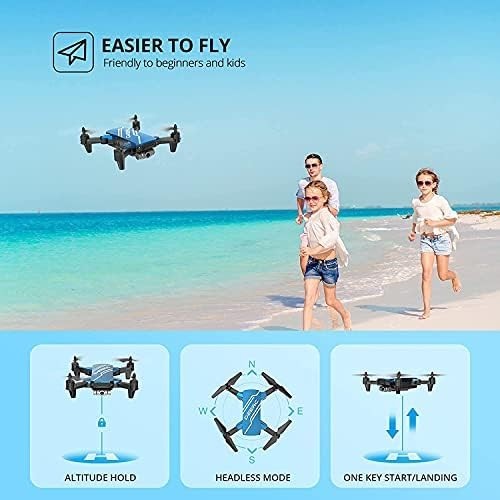 Mini Foldable Drone 720P HD Camera | Voice Control, 3D Flips, 2 Batteries