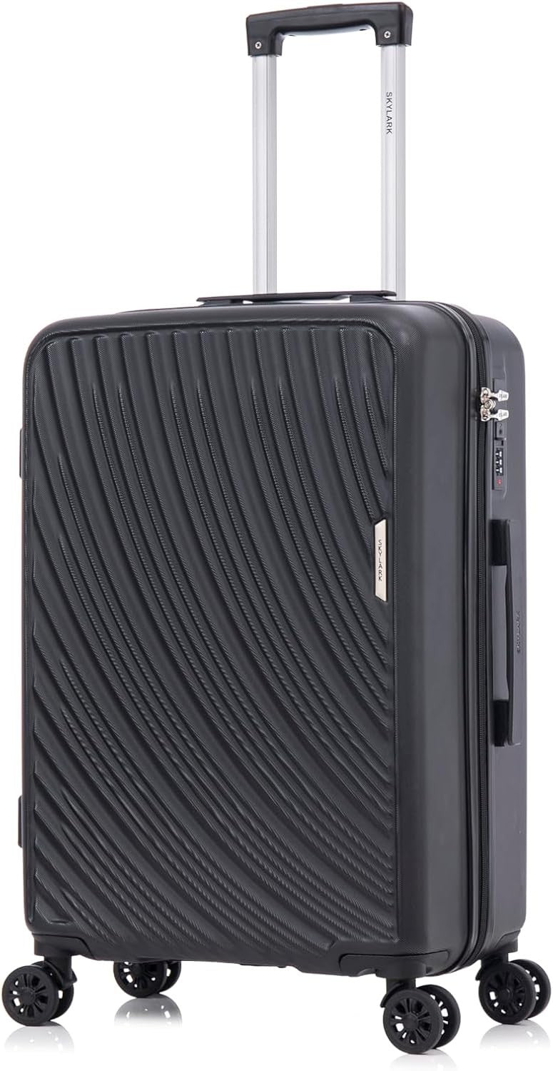 Lightweight Medium Check In Suitcase 24 Inch ABS Hard Shell 4 Spinner