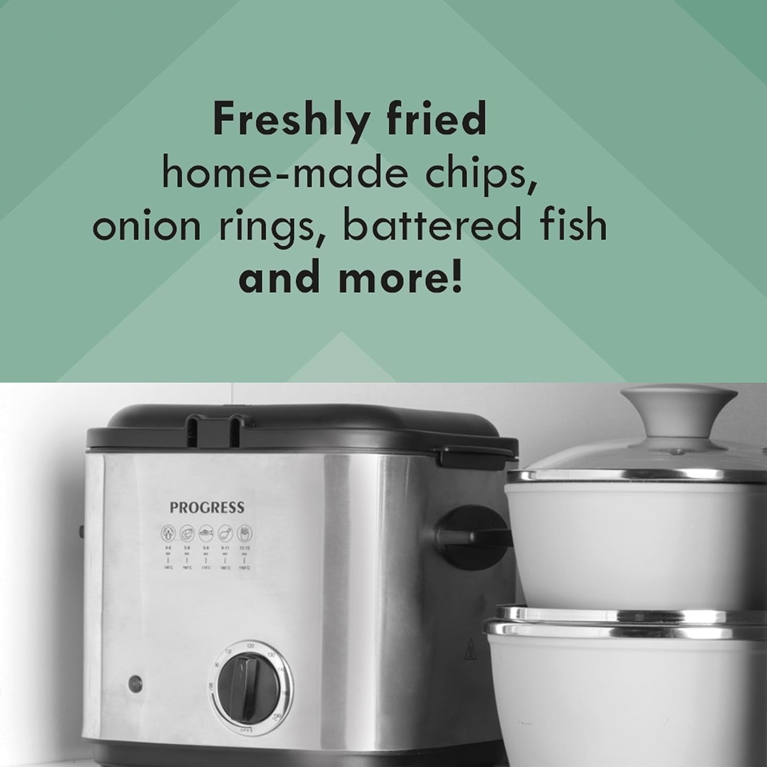 1.5L Deep Fat Fryer Compact Electric Fryer Viewing Window 840W