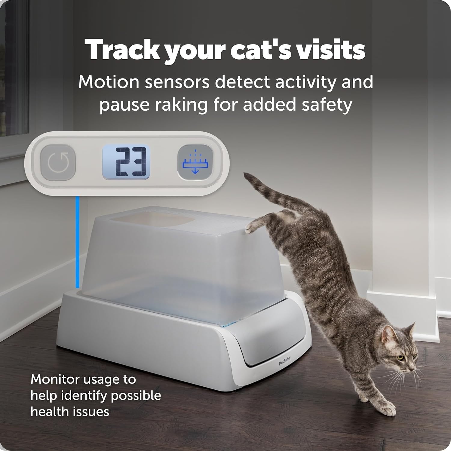 Self Cleaning Cat Litter Box Top Entry Hooded Auto Odor Control Tray